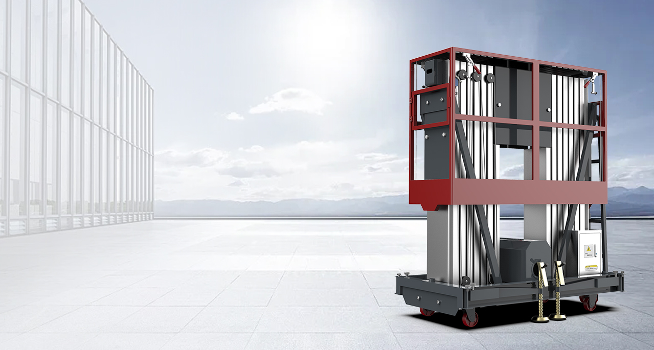 低配双柱移动铝合金平台YZ-DS(旋腿式)