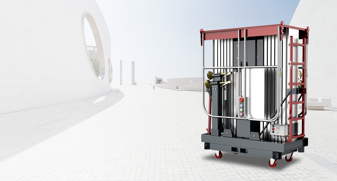 高配双柱移动铝合金平台YZ-GS(旋腿式)